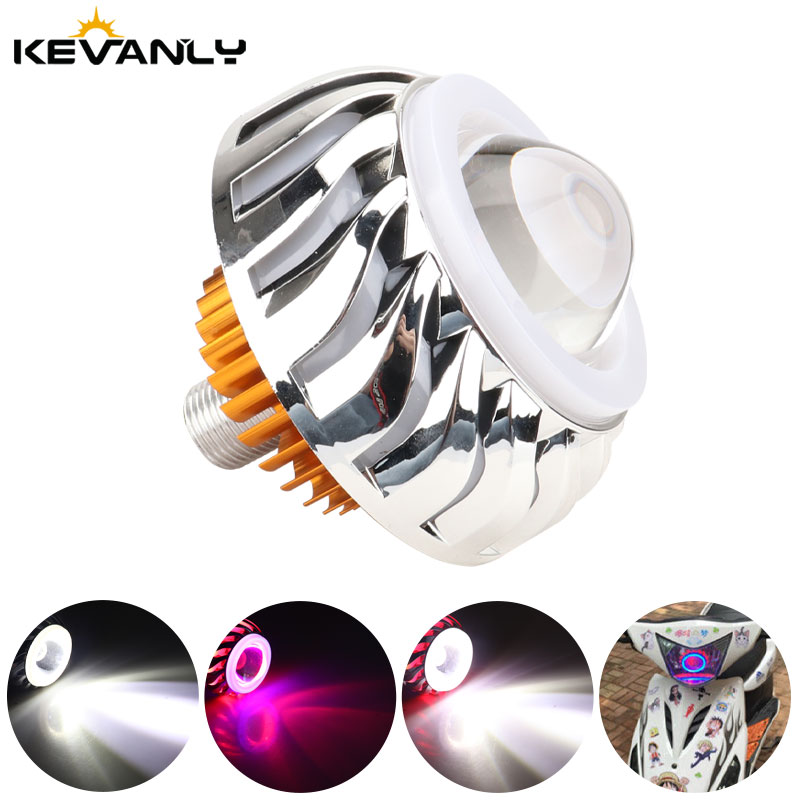 Universal Motorcycle Led Headlight Projector - 1 sztuk reflektor motocyklowy samochodowy podwójny