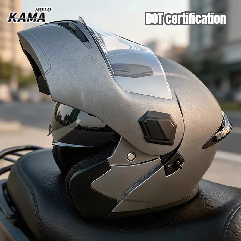 Modular Flip Up Motorcycle Helmet Dot Approved - Kask motocyklowy modułowy z podnoszonymi wizjerami,