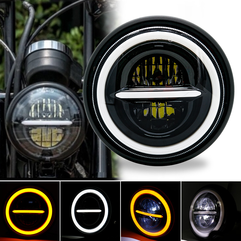 Universal Motorcycle Led Headlight Projector - Uniwersalny 7,5-calowy okrągły reflektor do motocykla
