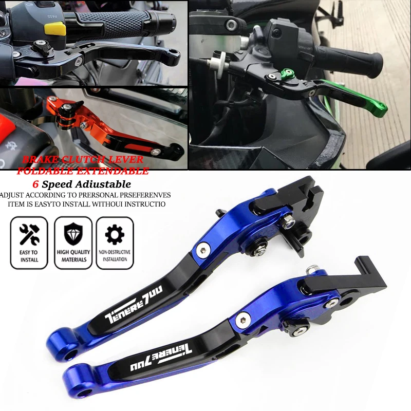 Cnc Aluminum Adjustable Brake Clutch Levers - Pasuje do motocykli Tenere 700/World Raid