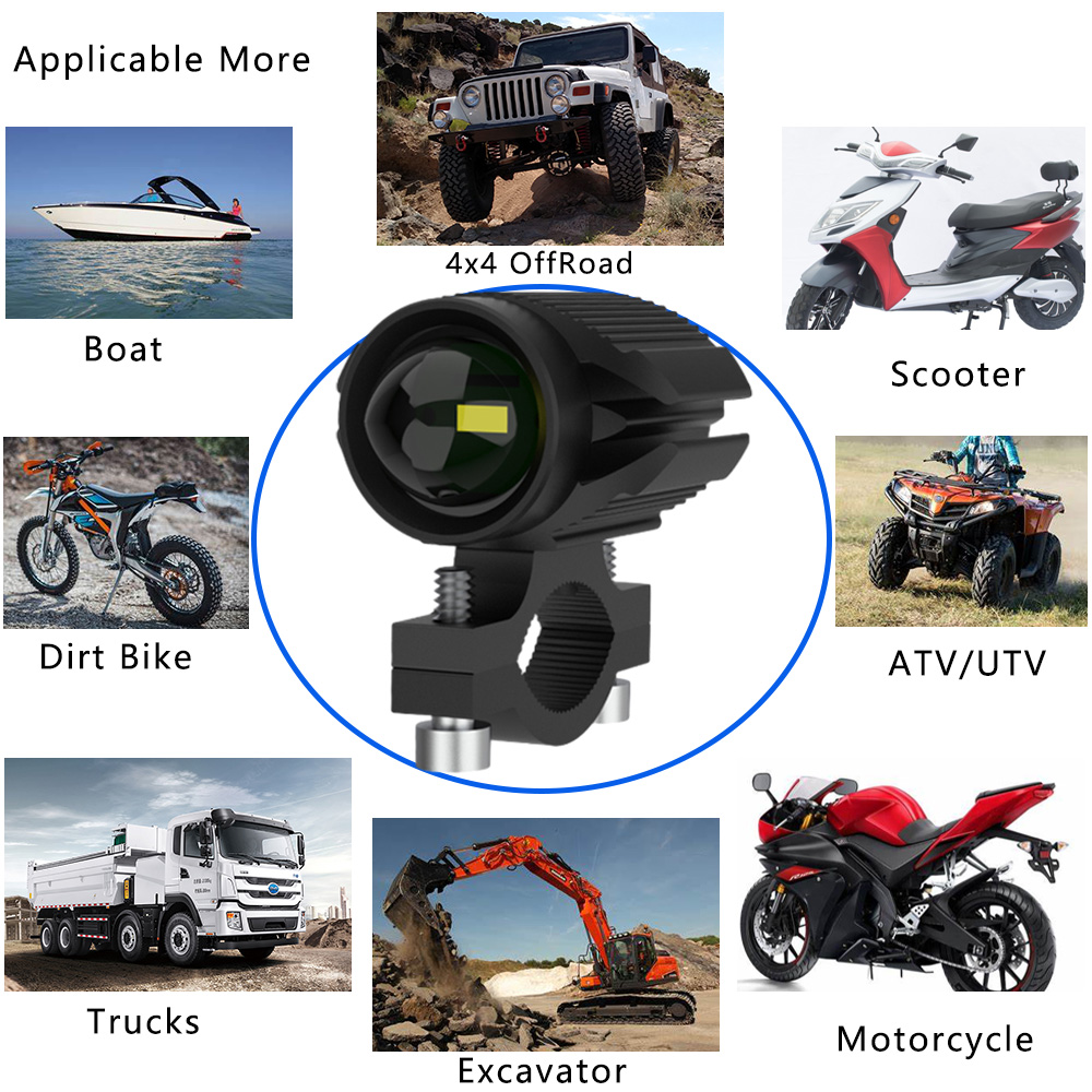 Dodatkowe reflektory LED do mo – Universal Motorcycle Led Headlight Projector recenzja i cena