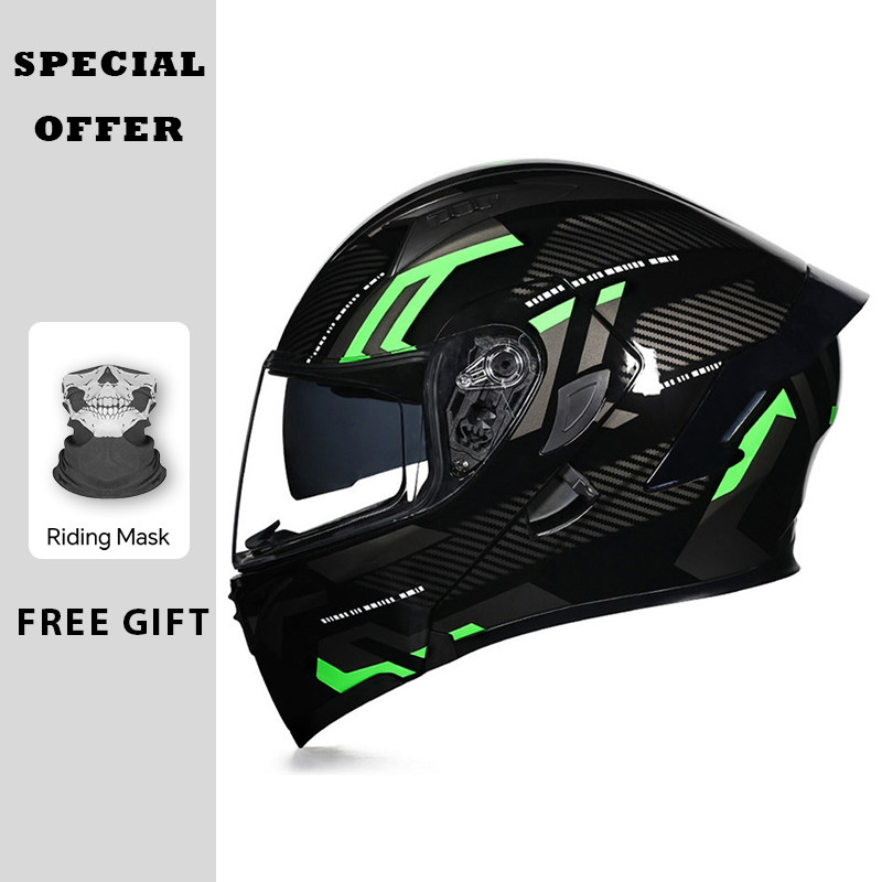 Kask motocyklowy typu flip-up  – Dual Visor Motorcycle Racing Helmet recenzja i cena