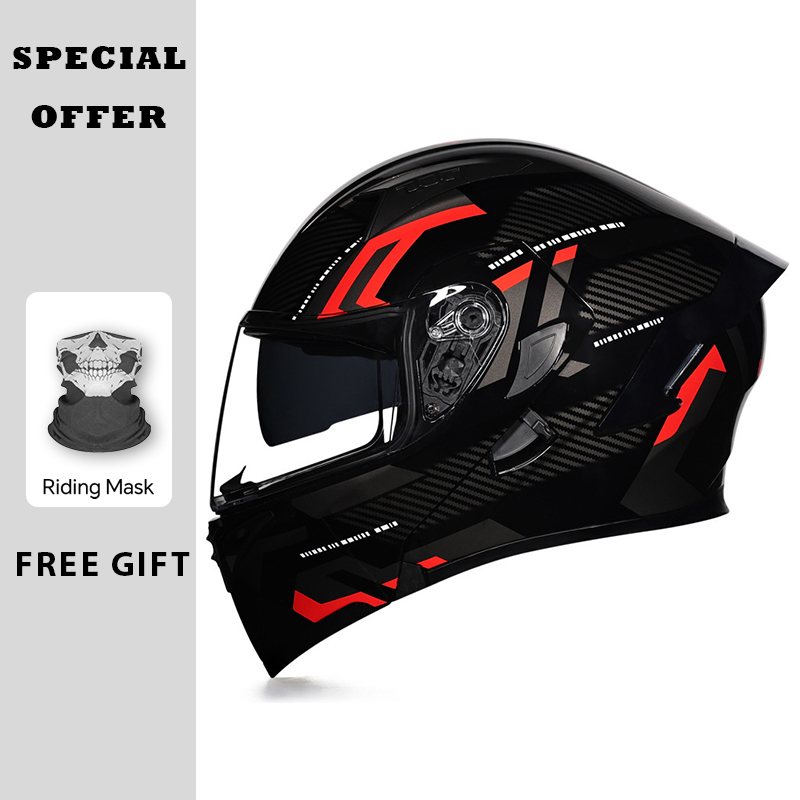 Kask motocyklowy typu flip-up  – Dual Visor Motorcycle Racing Helmet recenzja i cena