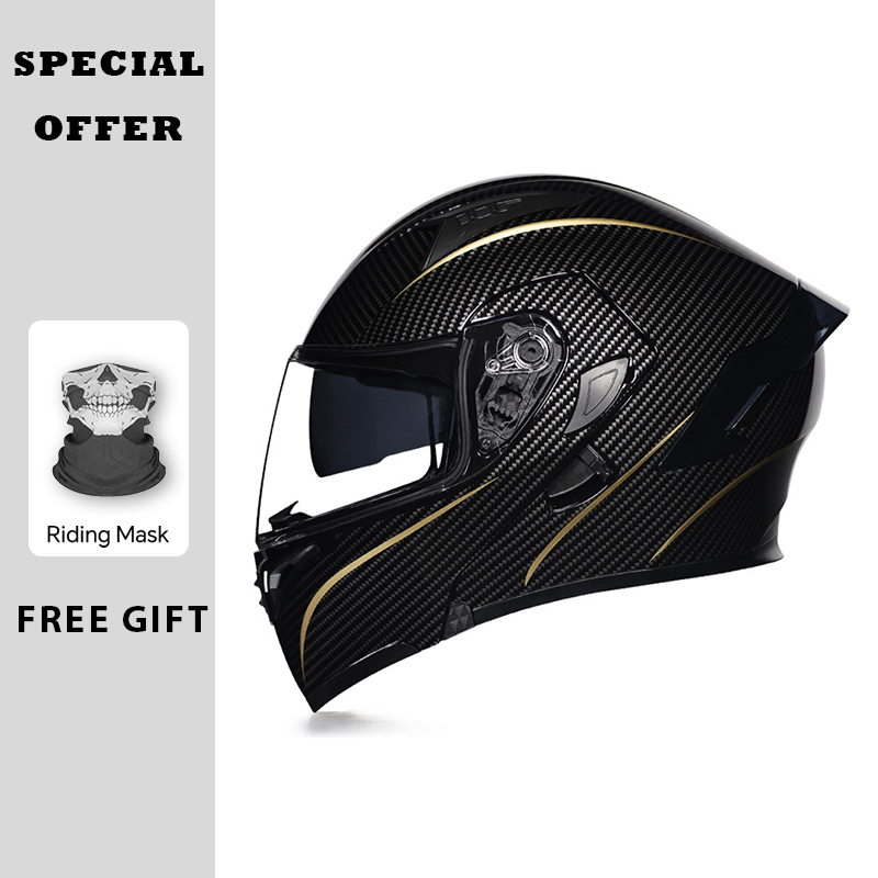 Kask motocyklowy typu flip-up  – Dual Visor Motorcycle Racing Helmet recenzja i cena