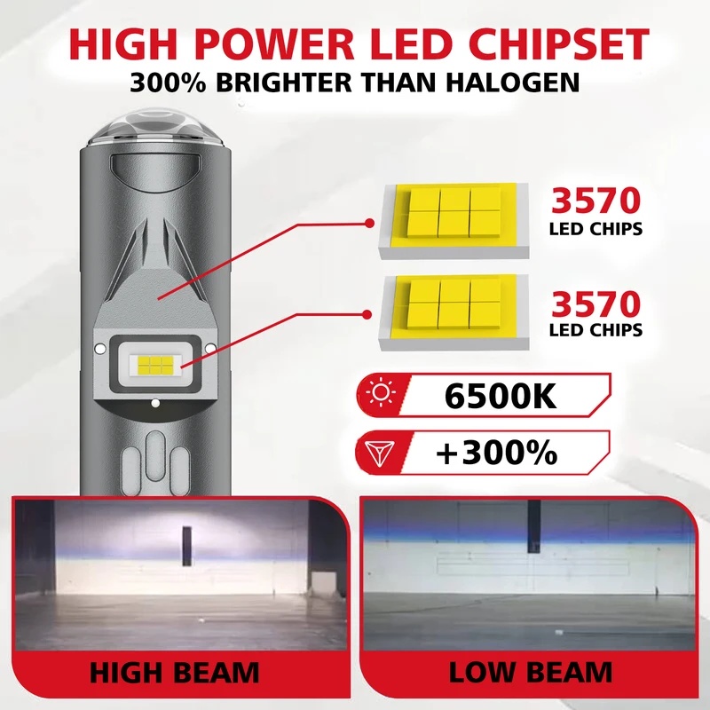 1/2 SZT. P15D BA20D H4 LED Zes – Universal Motorcycle Led Headlight Projector recenzja i cena