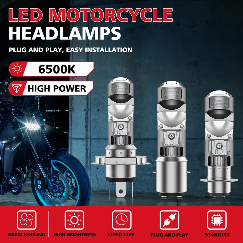 1/2 SZT. P15D BA20D H4 LED Zes – Universal Motorcycle Led Headlight Projector recenzja i cena